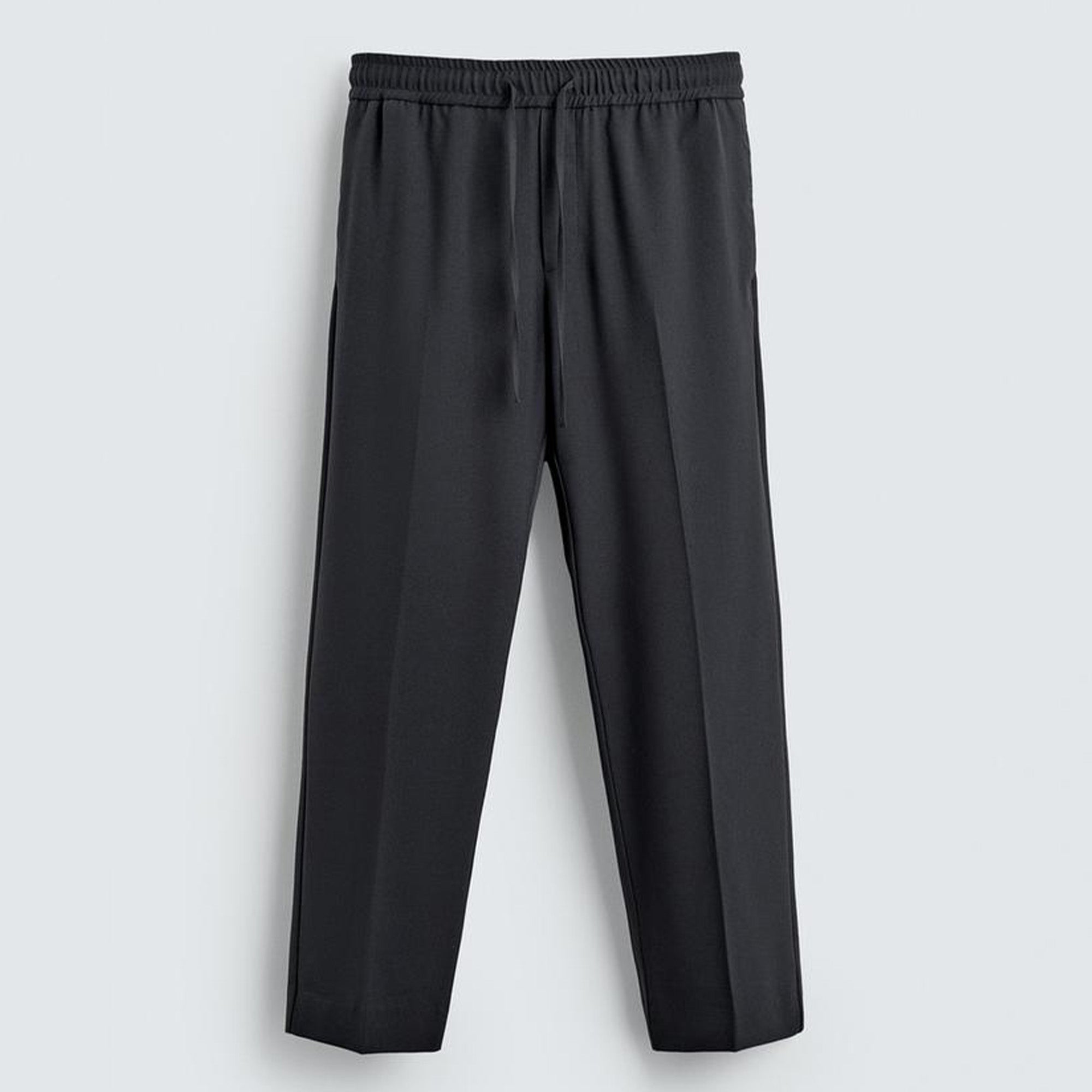 Zara Men's COMFORT JOGGER WAIST TROUSERS Blue grey