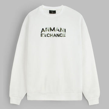 Exclusive A-X Camo Mens Sweat - White
