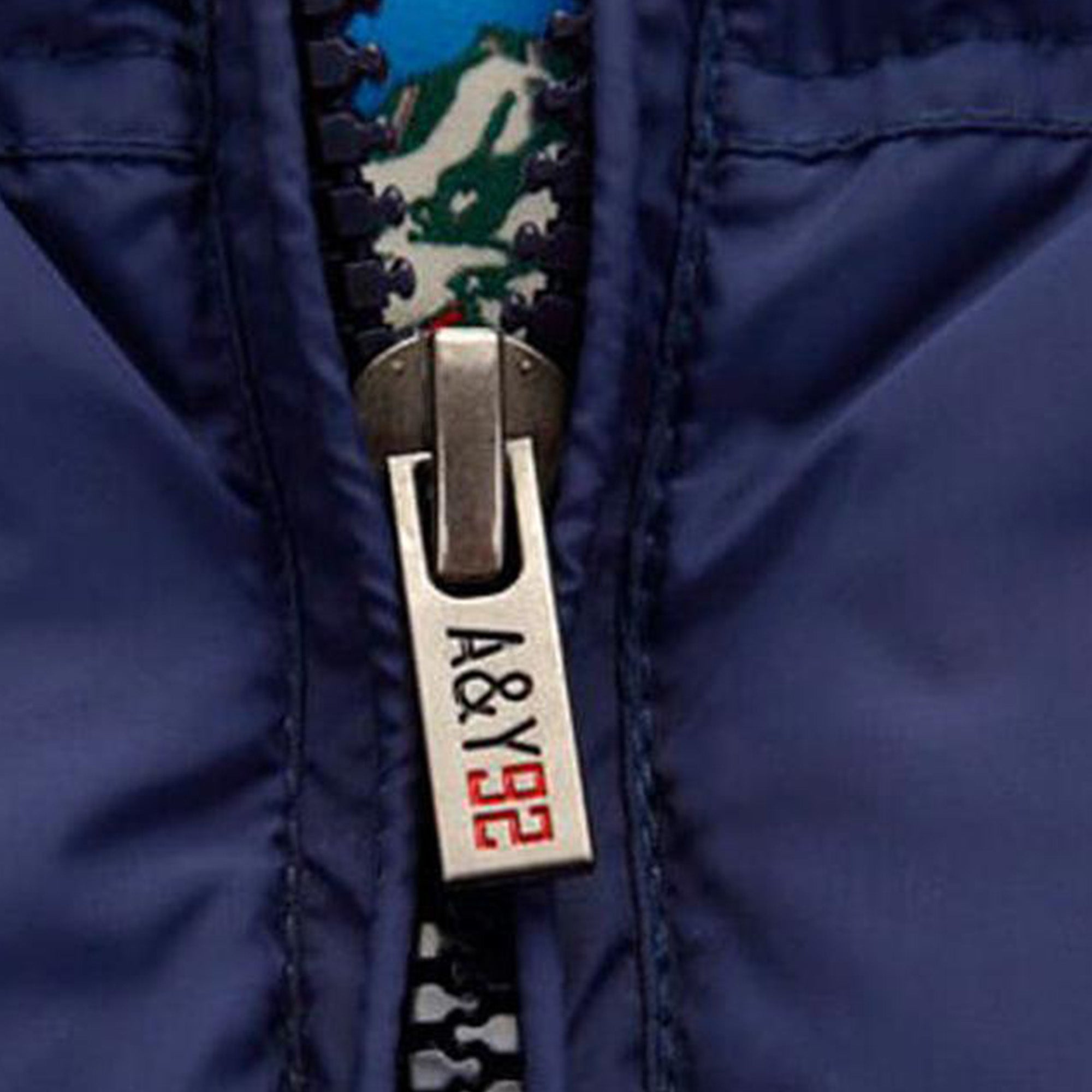 A & F Down branded vest for men, women in Blue