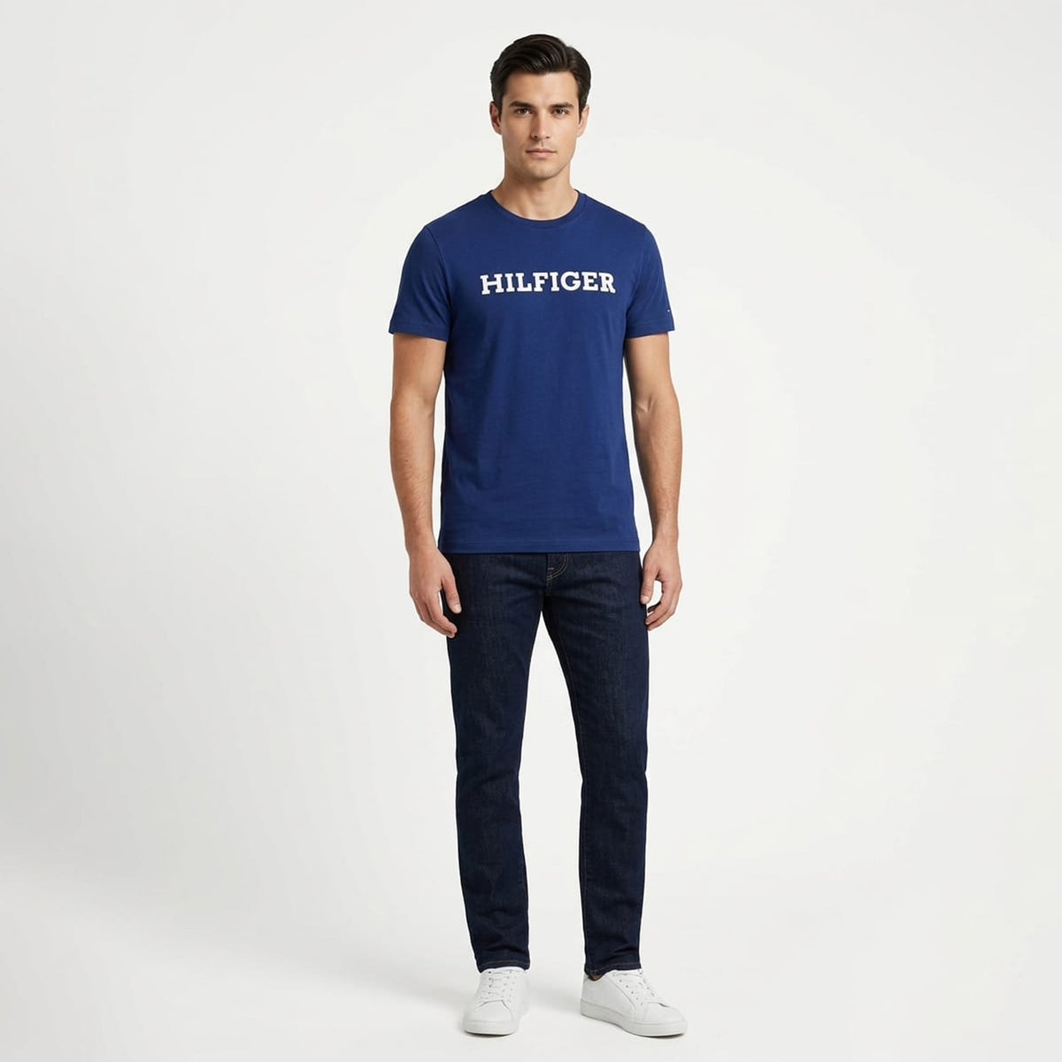 Tommy Hilfiger Streat Writing T- Shirt Navy Blue
