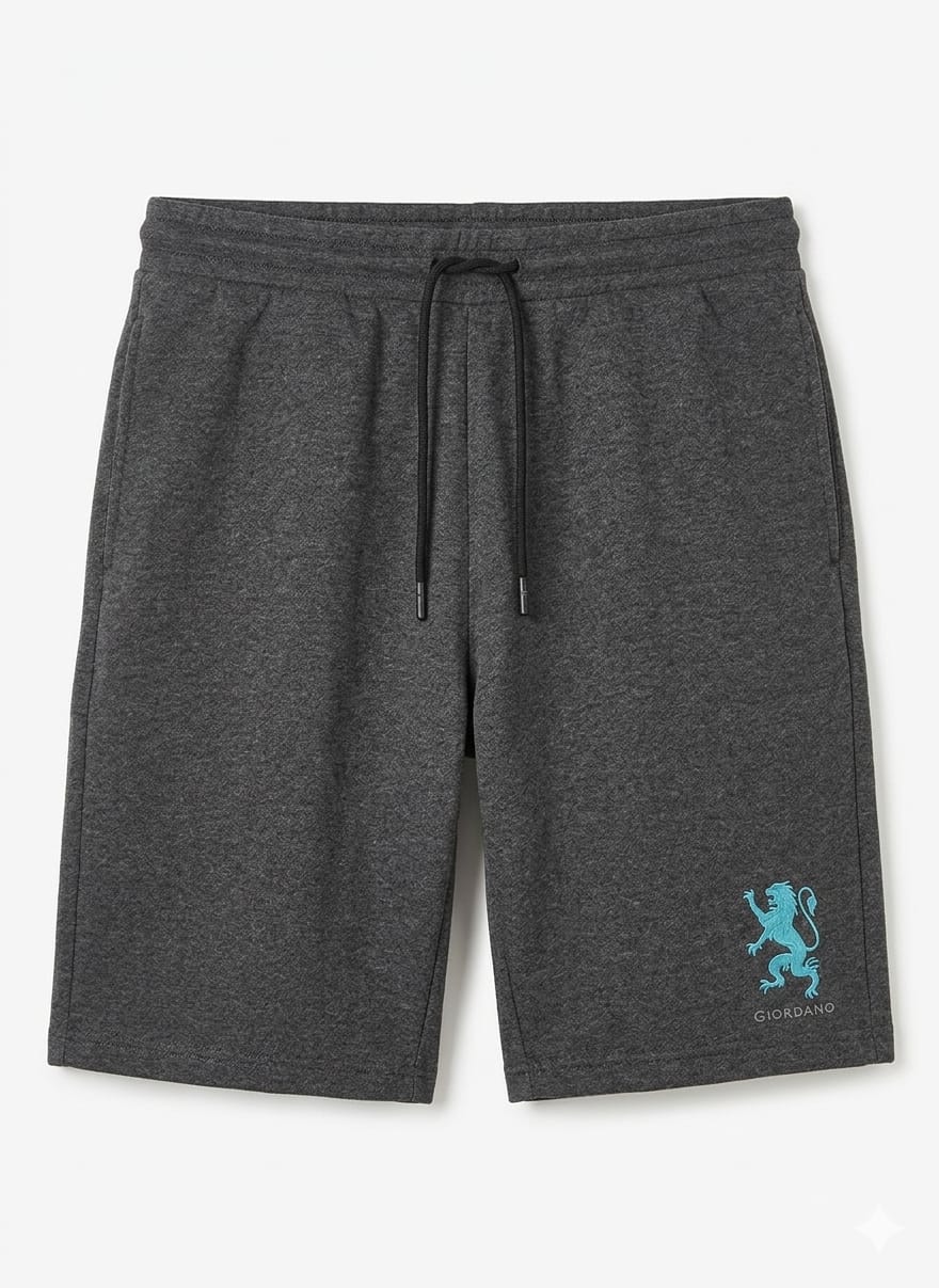 GR - Men Shorts ' Dark Gray' G-Motion Sky Blue Logo
