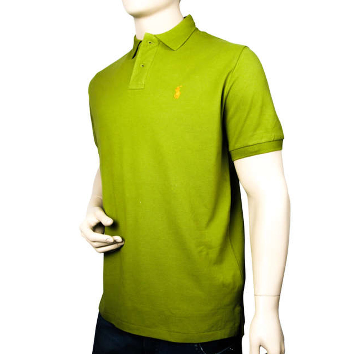 Ralph Lauren Green/Orange Logo Iconic Mash Polo