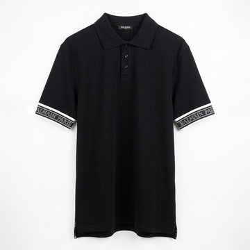 Balmain Men`s Polo Shirt Black