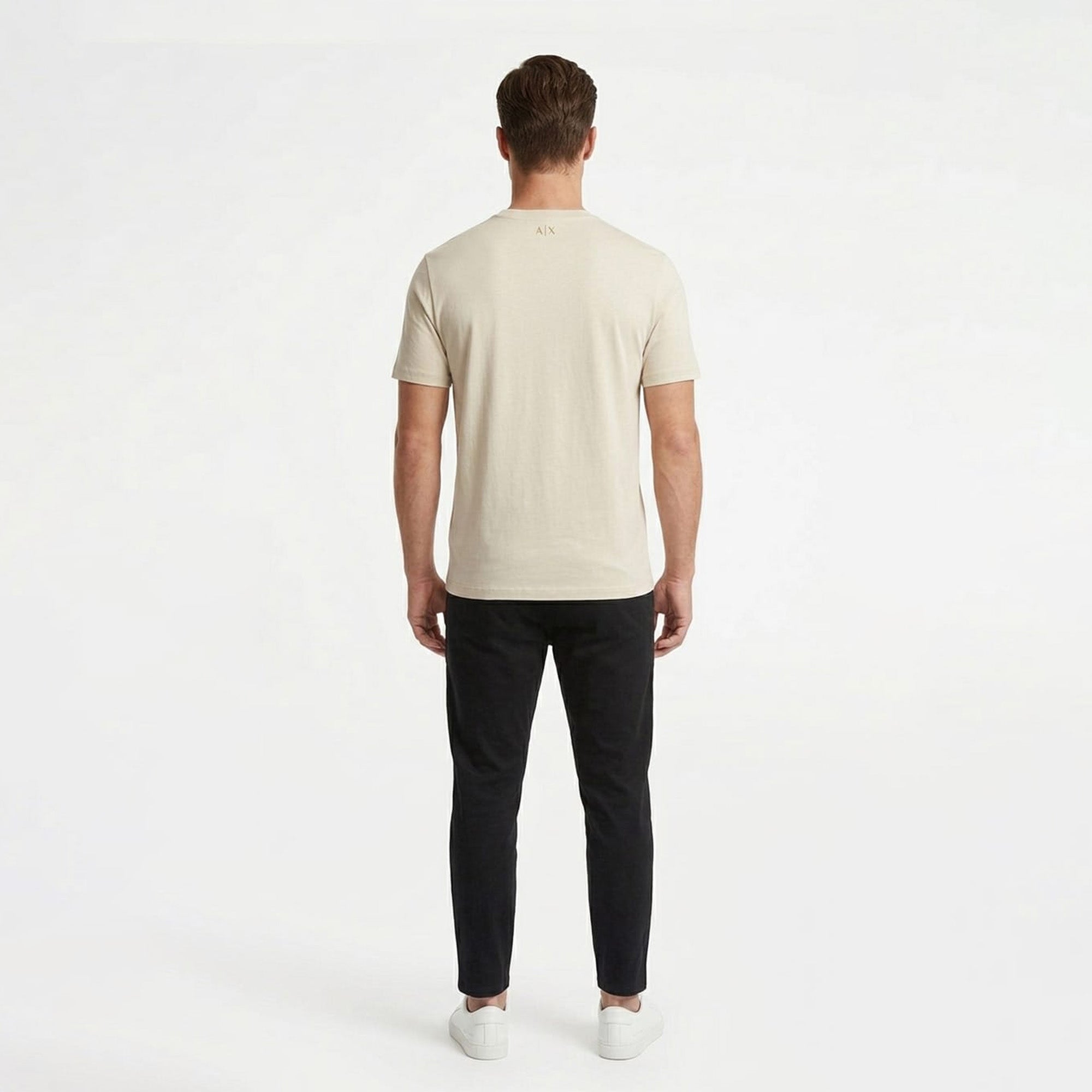Armani Exchange Men's Pocket embroidery designs Beige