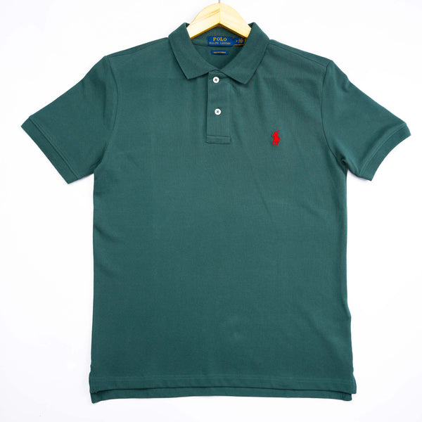 RL-Custom Slim Fit Green With Red Logo