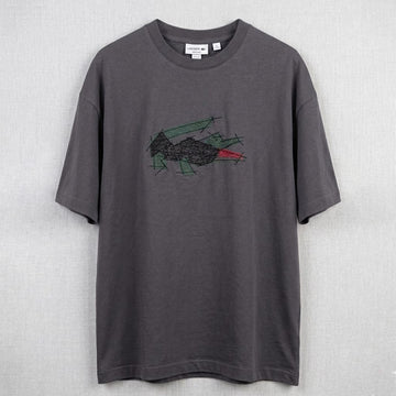 Lacoste Regular Fit Center Embroidery Logo Men`s T-Shirt Grey