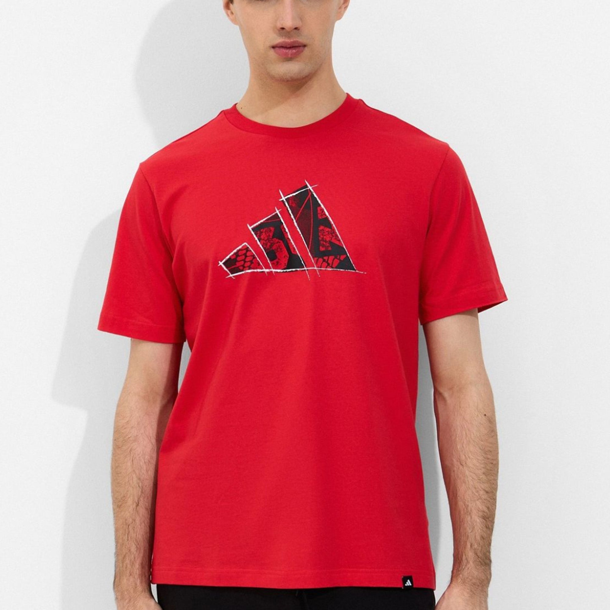 Adidas Red Graphic Tee Performance