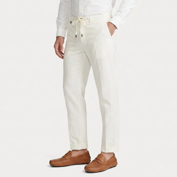 Ralph Lauren Polo Straight Linen Trouser (White)