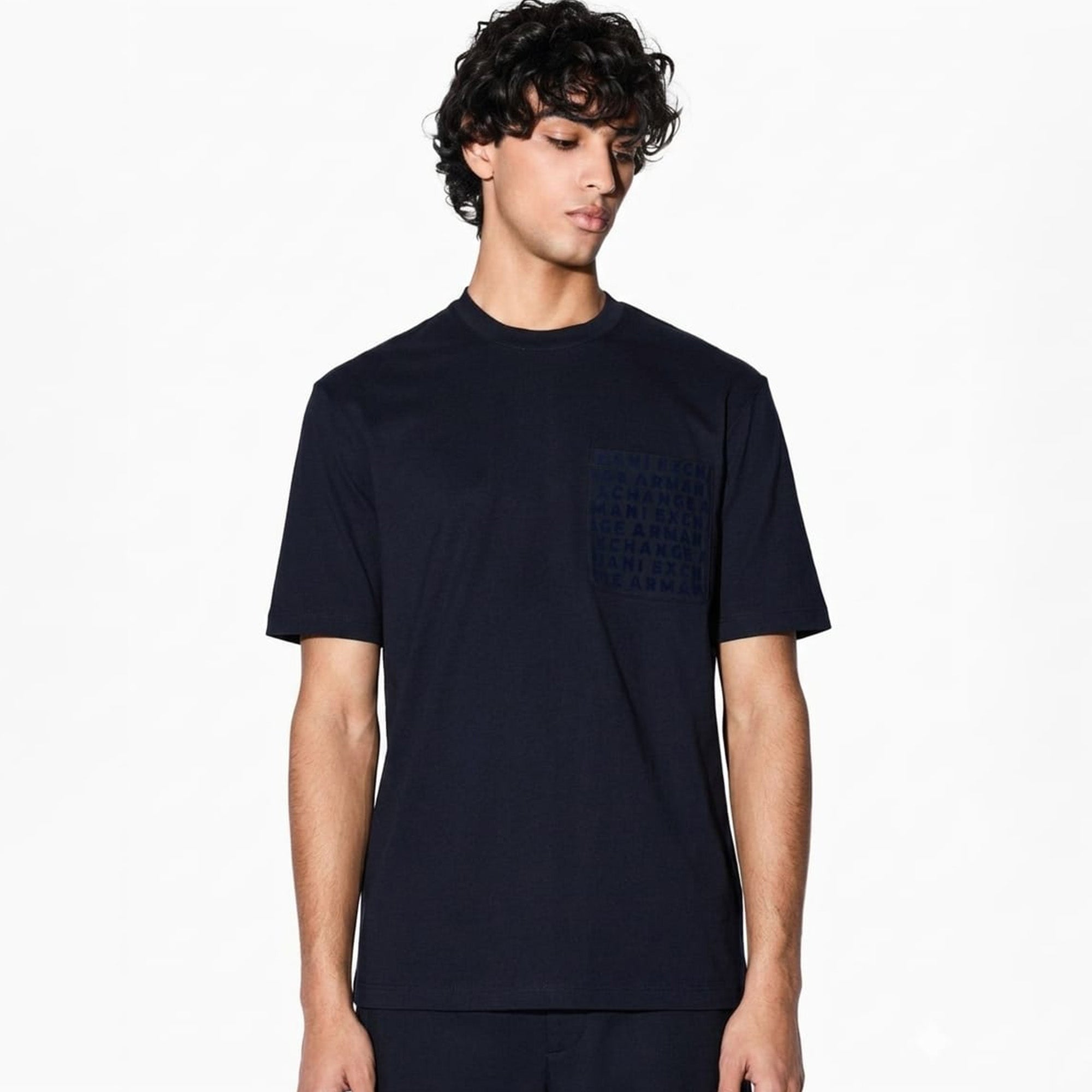 Armani Exchange Men's Pocket embroidery designs Navy Blue