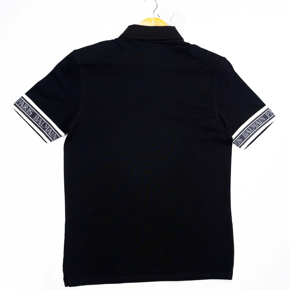 B-M-Embroidered Signature Polo Black Logo