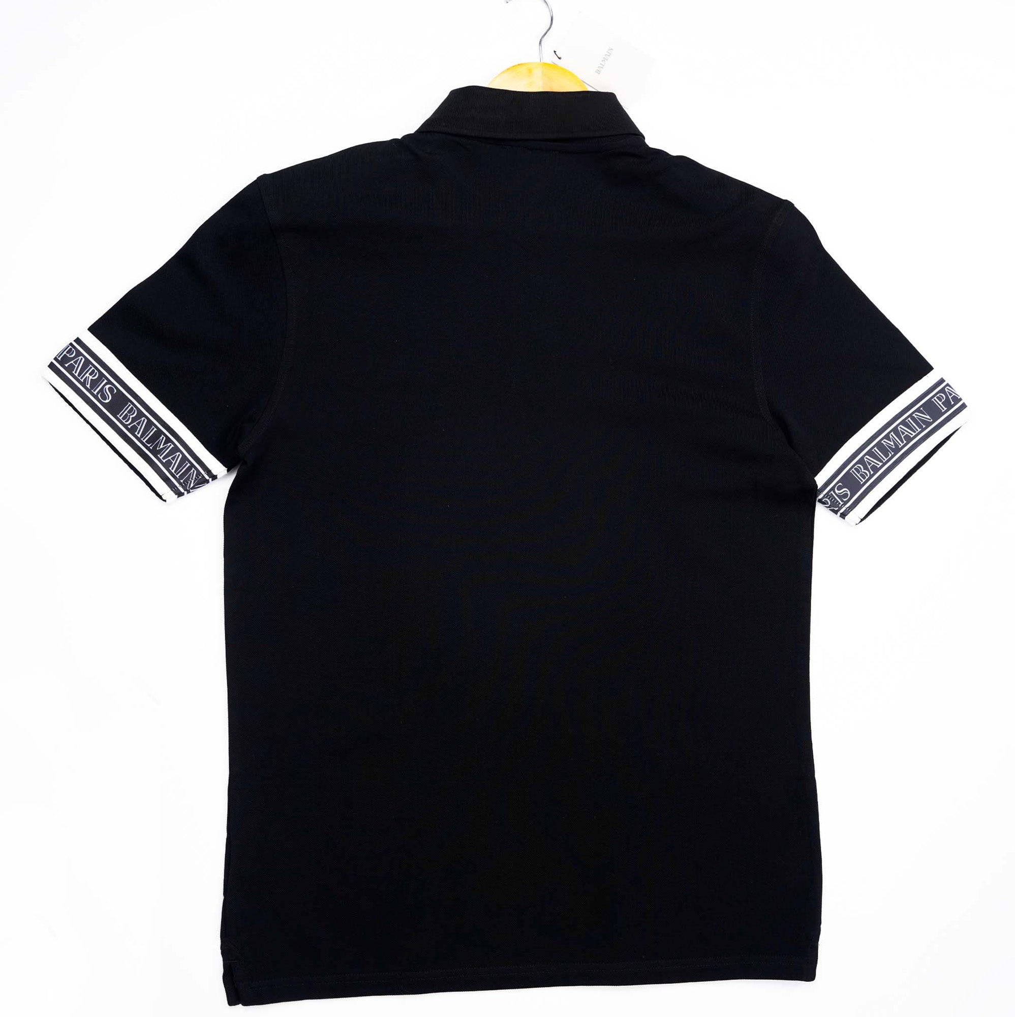 Balmain Embroidered Signature Polo Black Logo