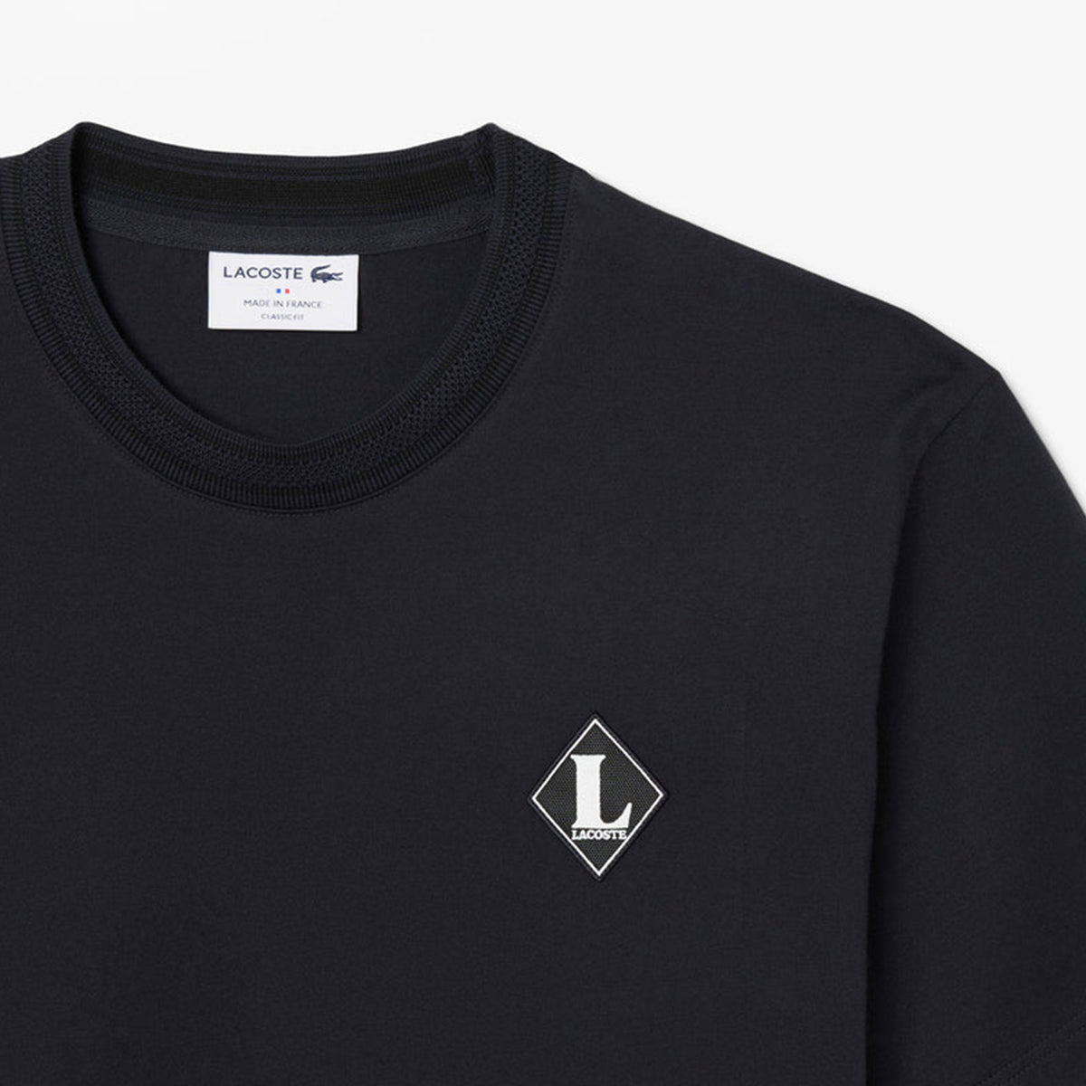 Lacoste French Made Badge Accent T-Shirt Black