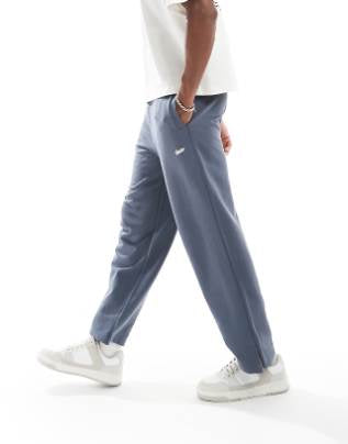 Pull&Bear STWD uncuffed joggers in Comflower Blue