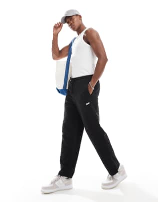 Pull&Bear STWD uncuffed joggers in black