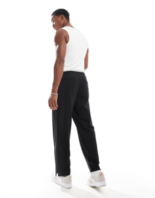 Pull&Bear STWD uncuffed joggers in black
