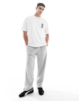 Pull&Bear STWD uncuffed joggers in Grey
