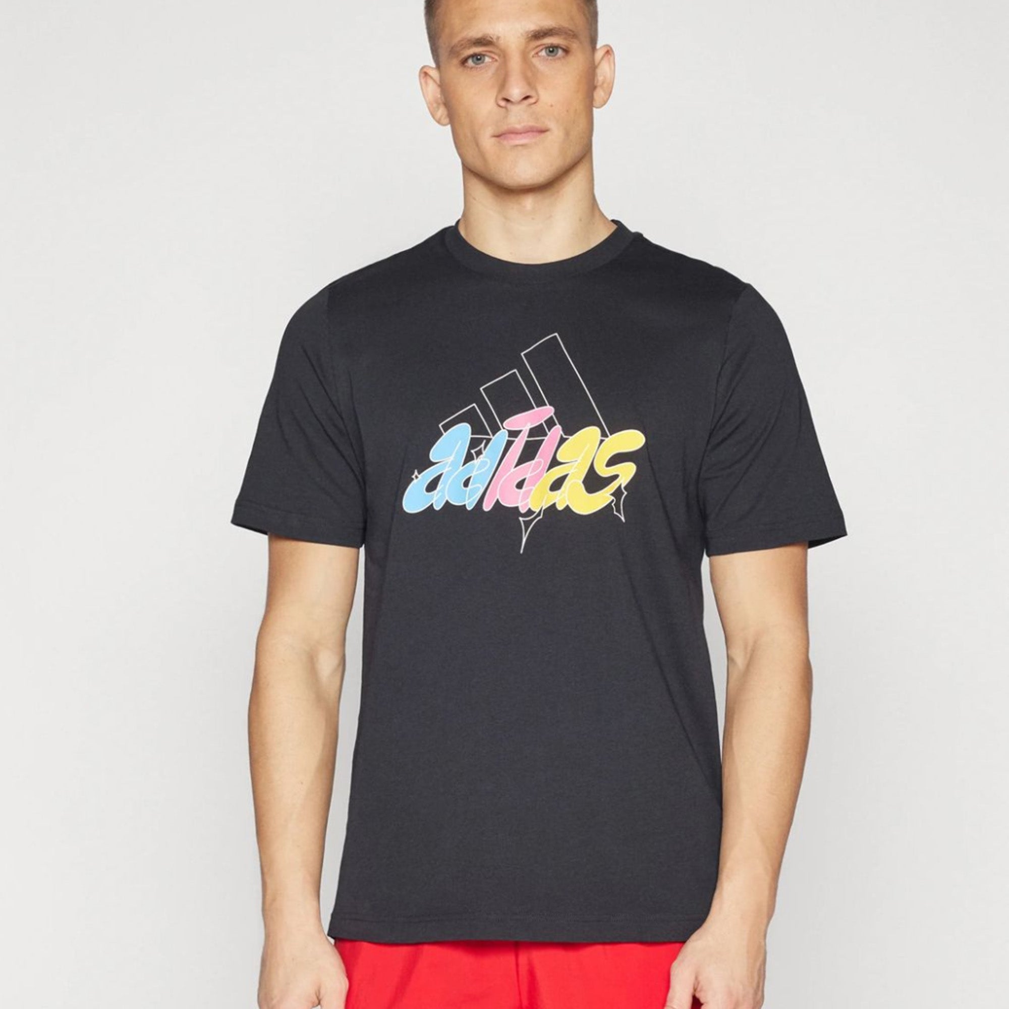 Adidas Performance Tee MultiColour Graphic Tee Navy