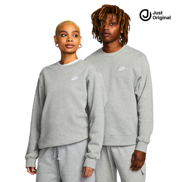 Nk Grey Fleece Crewneck Sweatshirt