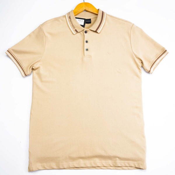 EA Regular Fit polo shirt Beige