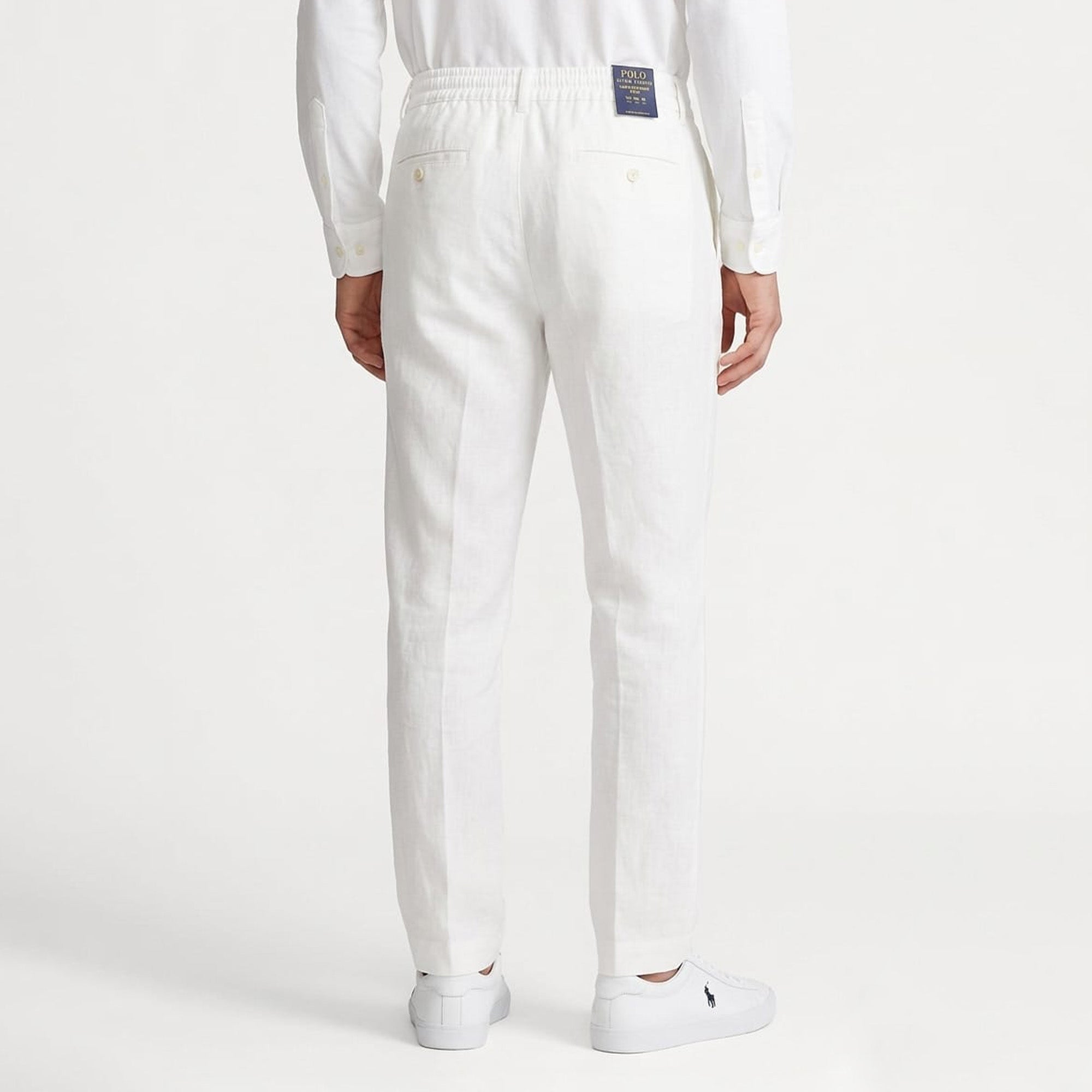 Ralph Lauren Polo Straight Linen Trouser (White)