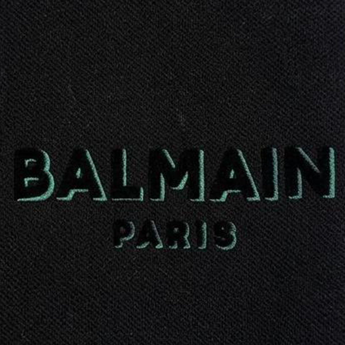Balmain Embroidered Signature Paris Polo Shirt Black