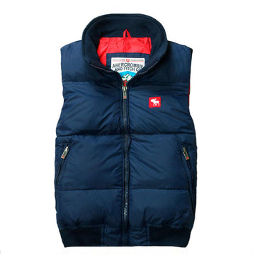 A & F Down branded vest for men, women in Blue