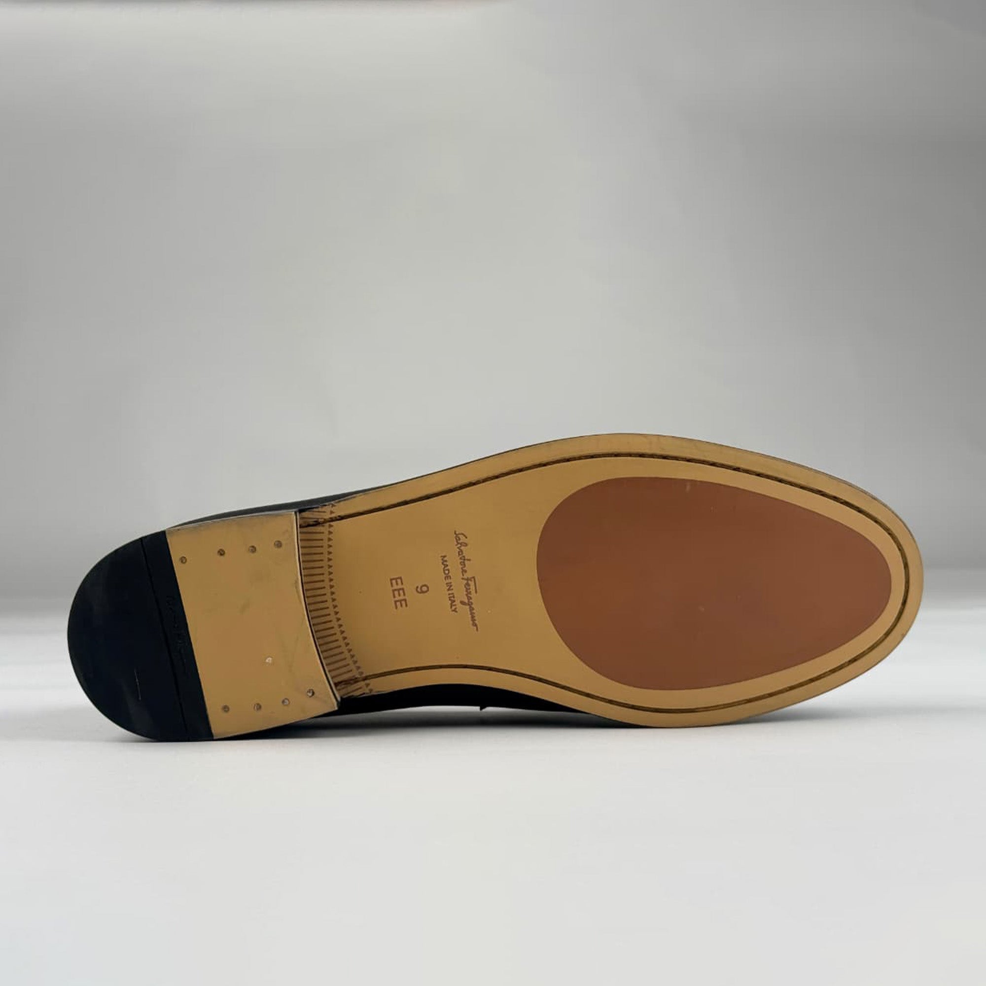 Ferragamo Rolo brushed leather loafers Black