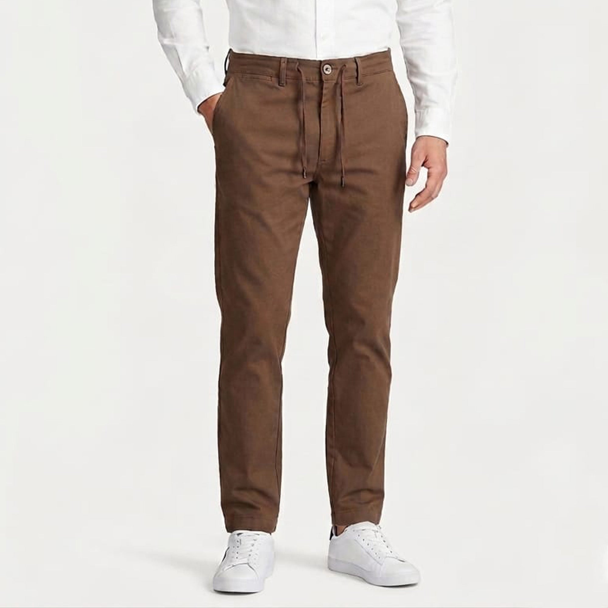 Ralph Lauren Polo Straight Linen Trouser (Brown)