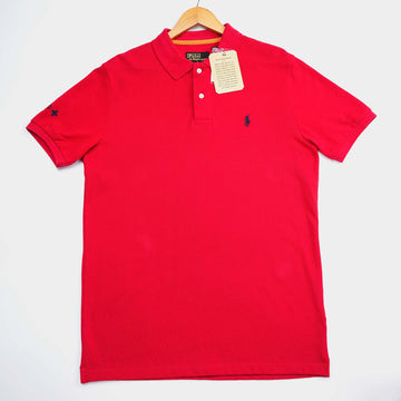 Ralph Lauren-Naiomi Classes Mesh Polo Red/Black Logo