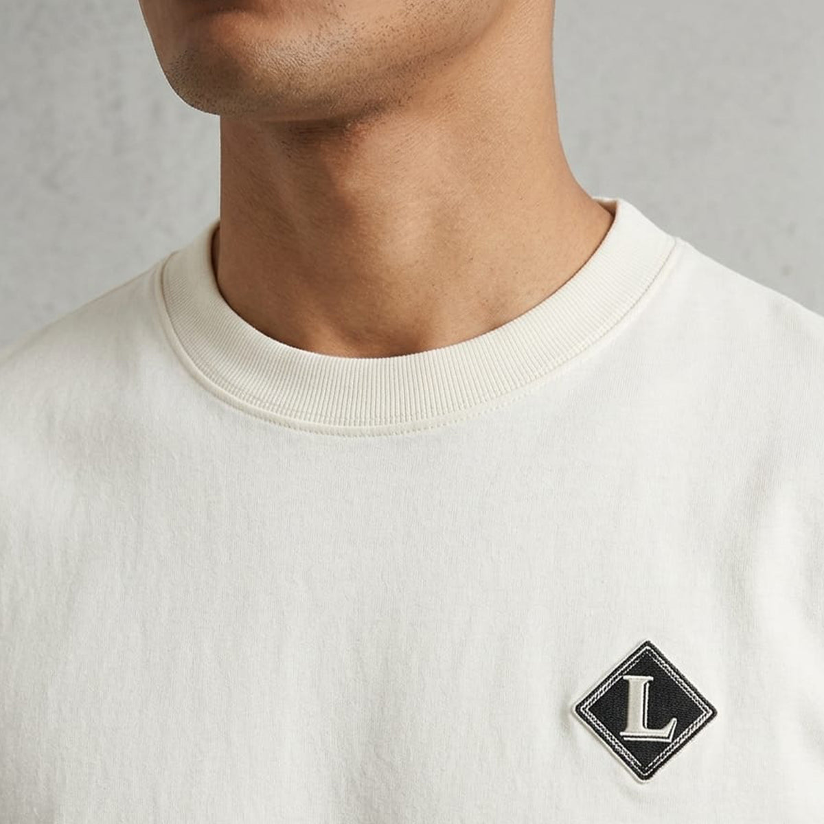 Lacoste French Made Badge Accent T-Shirt Creem White
