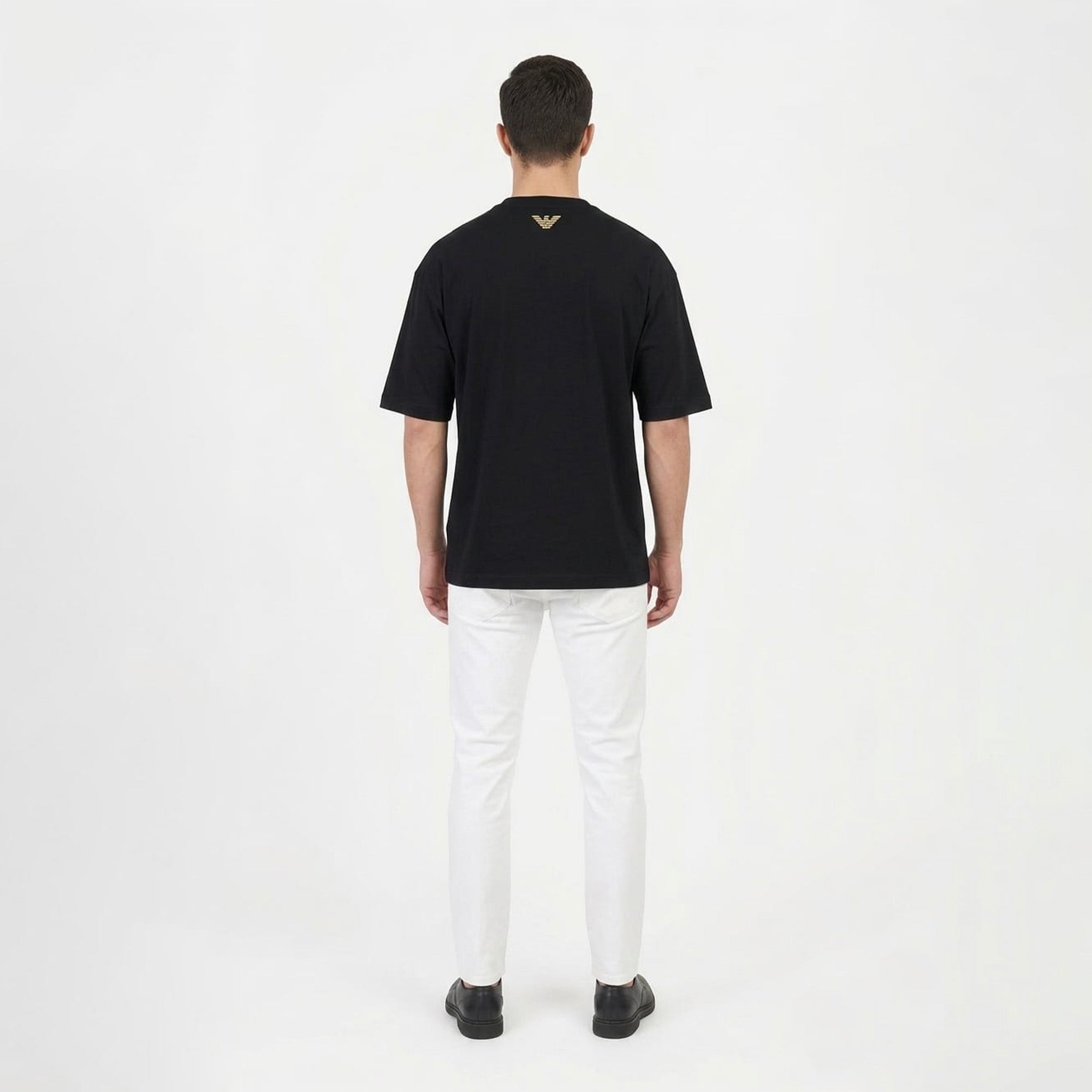 Armani Exchange Men's logo-embroidered T-Shirt Navy Blue