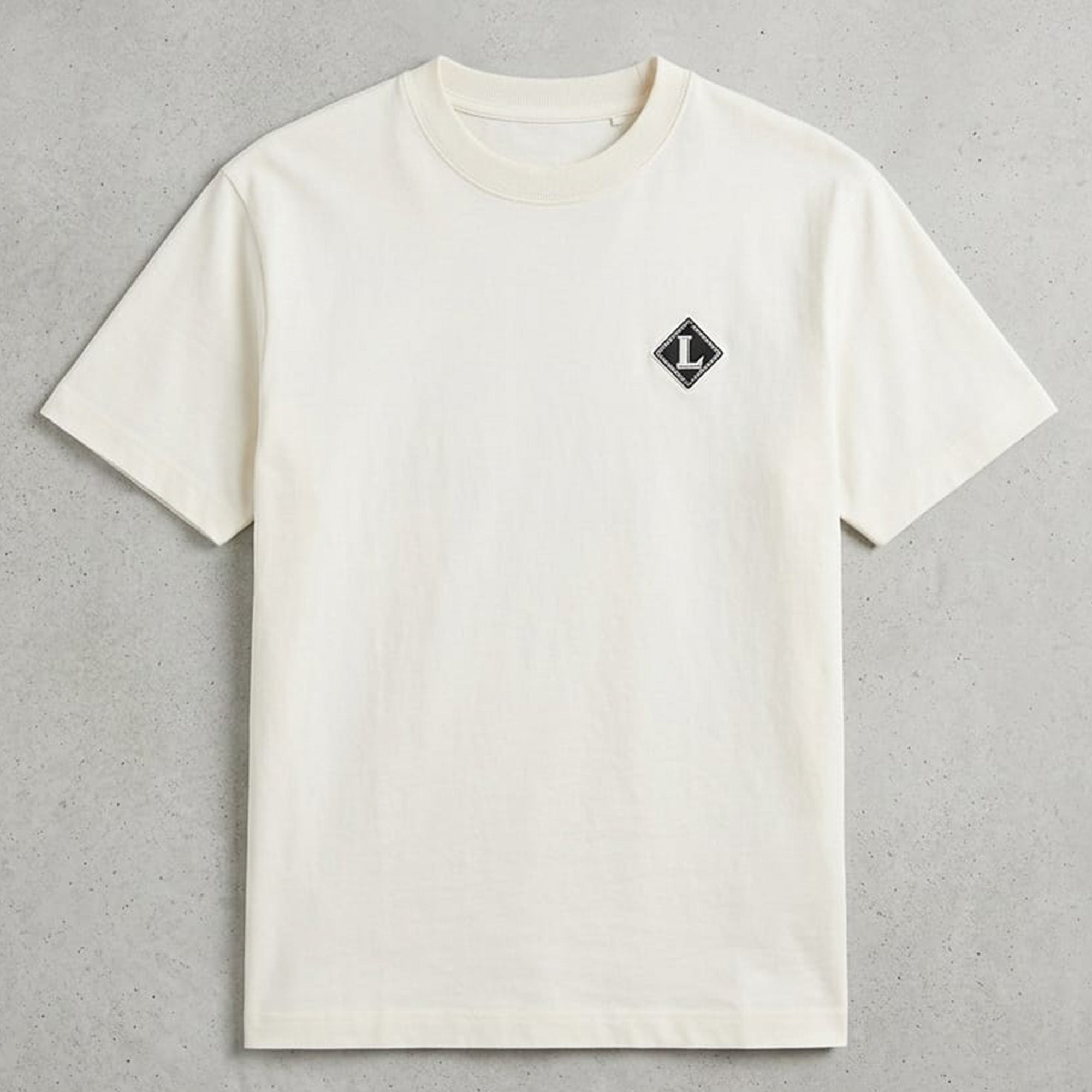 Lacoste French Made Badge Accent T-Shirt Creem White