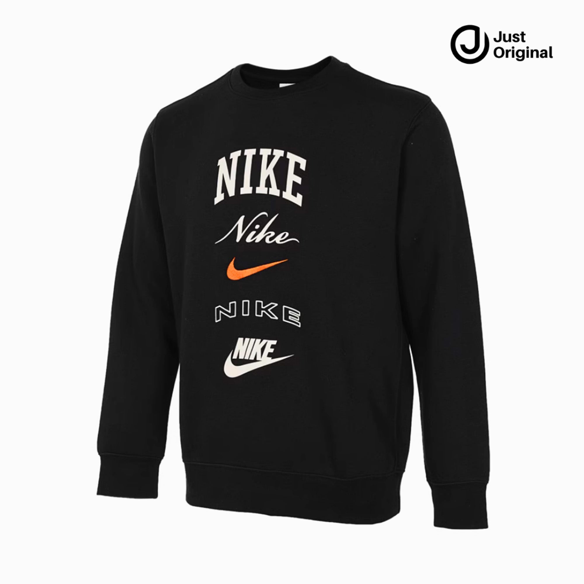 Nike Black Varsity Stacked Graphic Crewneck Success