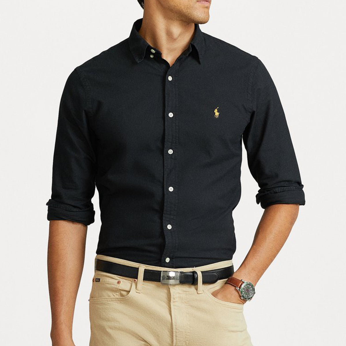 Ralph Lauren Knit Shirt LONG SLEEVE-Black