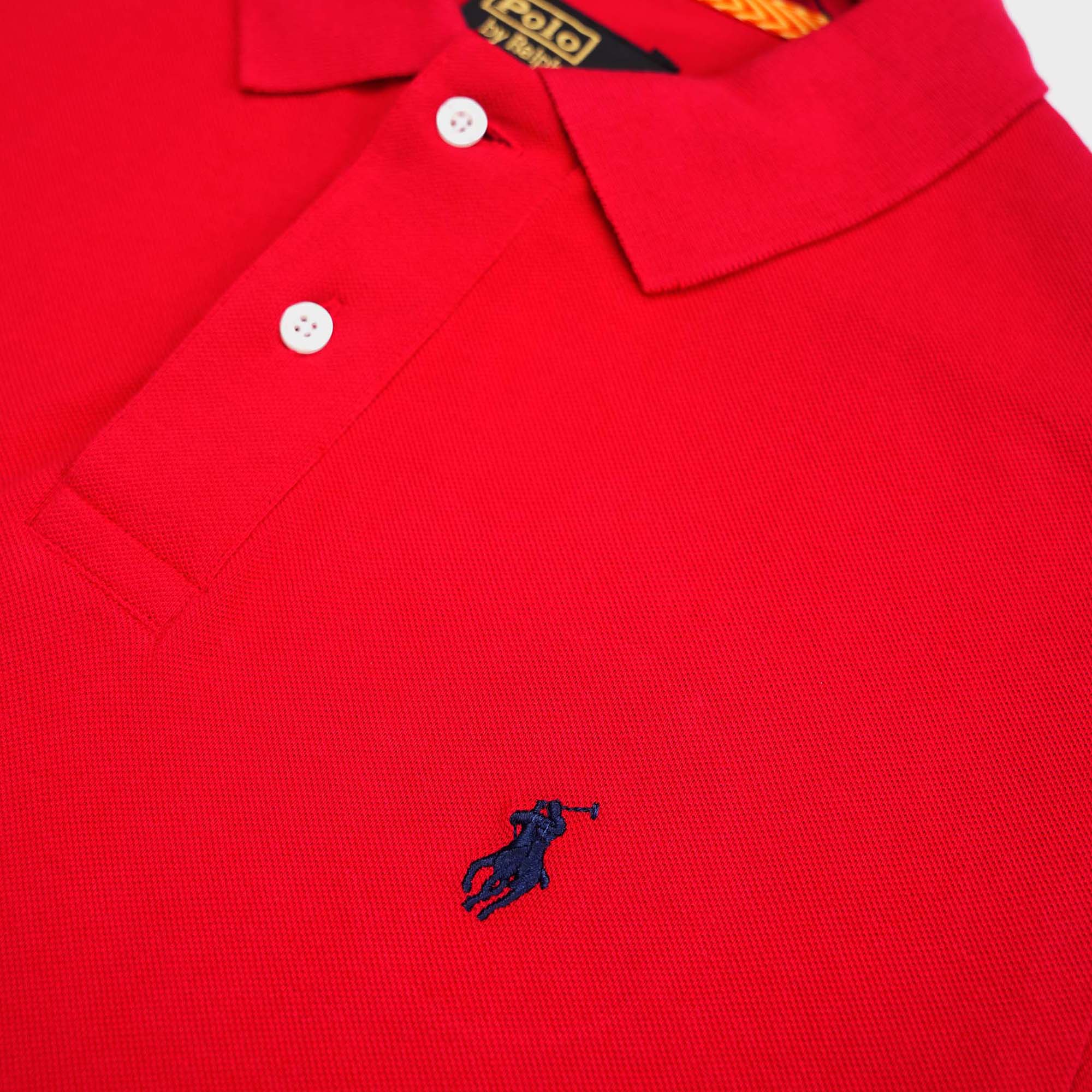 Ralph Lauren-Naiomi Classes Mesh Polo Red/Black Logo