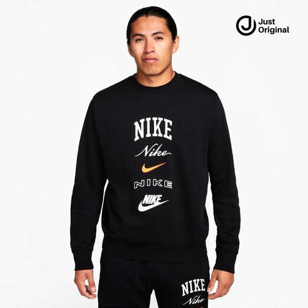 NK Black Varsity Stacked Graphic Crewneck Success