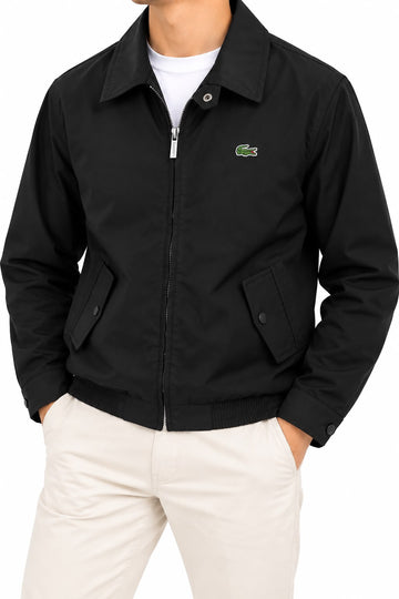 Lacoste Men`s zip-Up Harrington Jacket Black