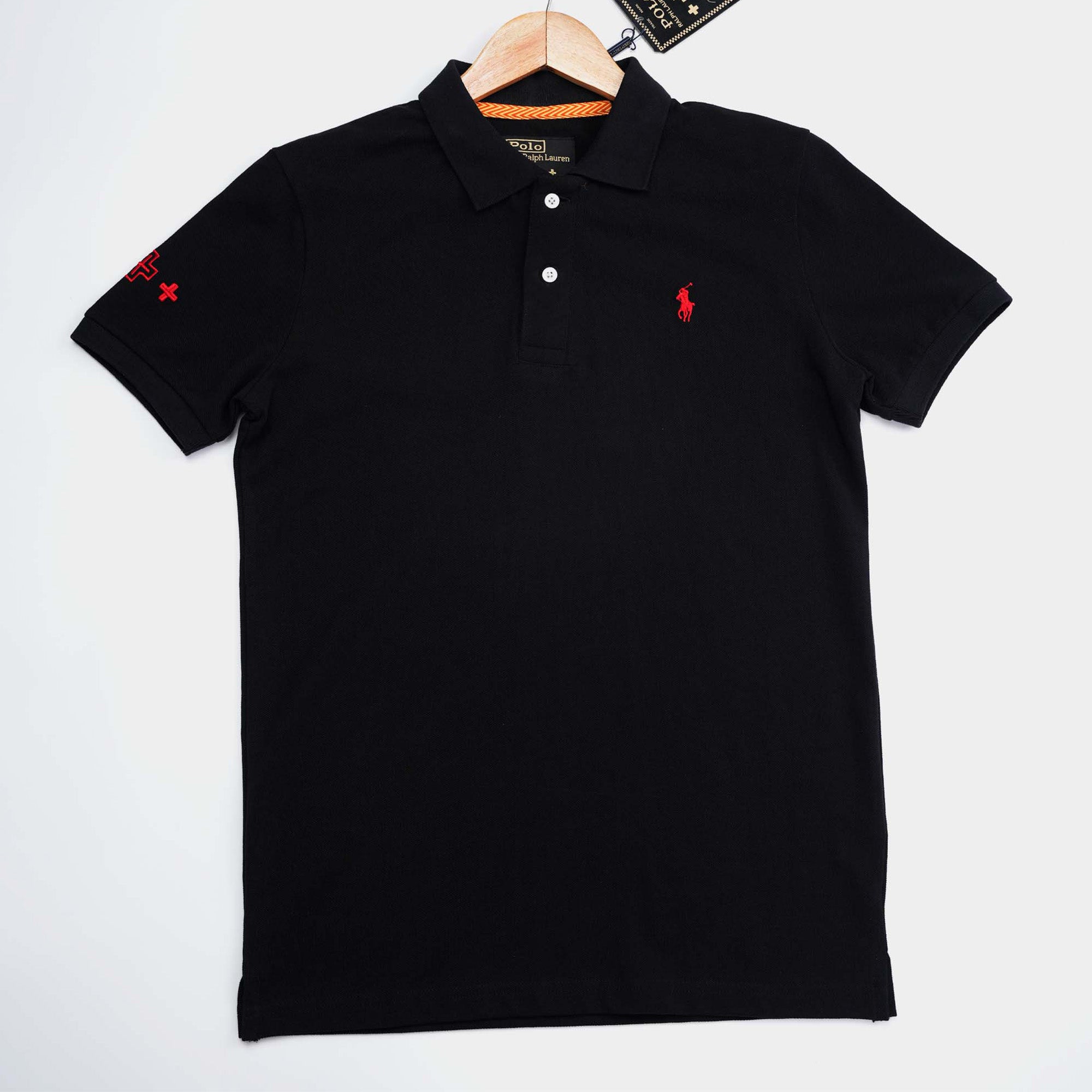 Ralph Lauren-Naiomi Classes Mesh Polo Shirt Black