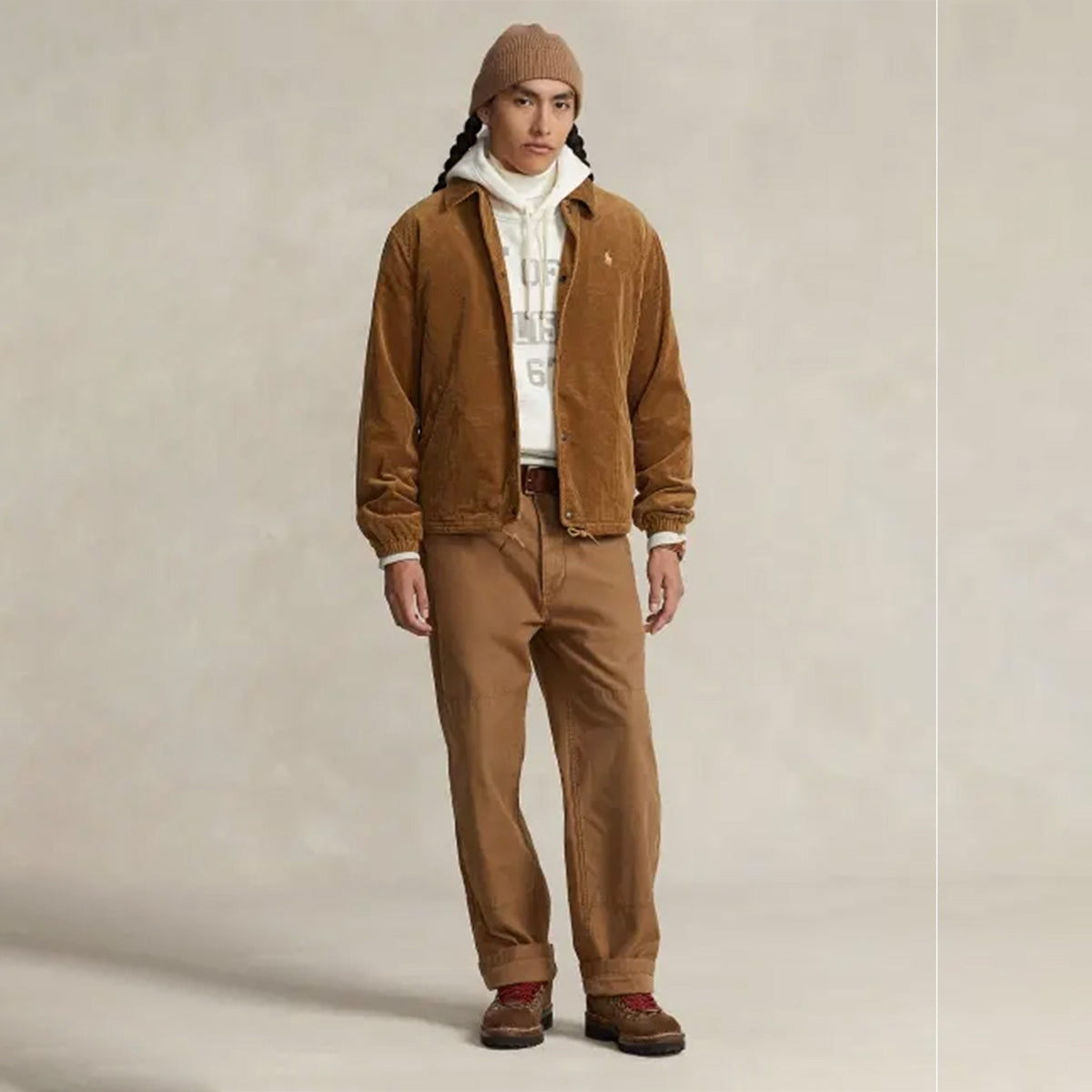 Ralph Lauren Men's Corduroy Coach's Jacket in Brown