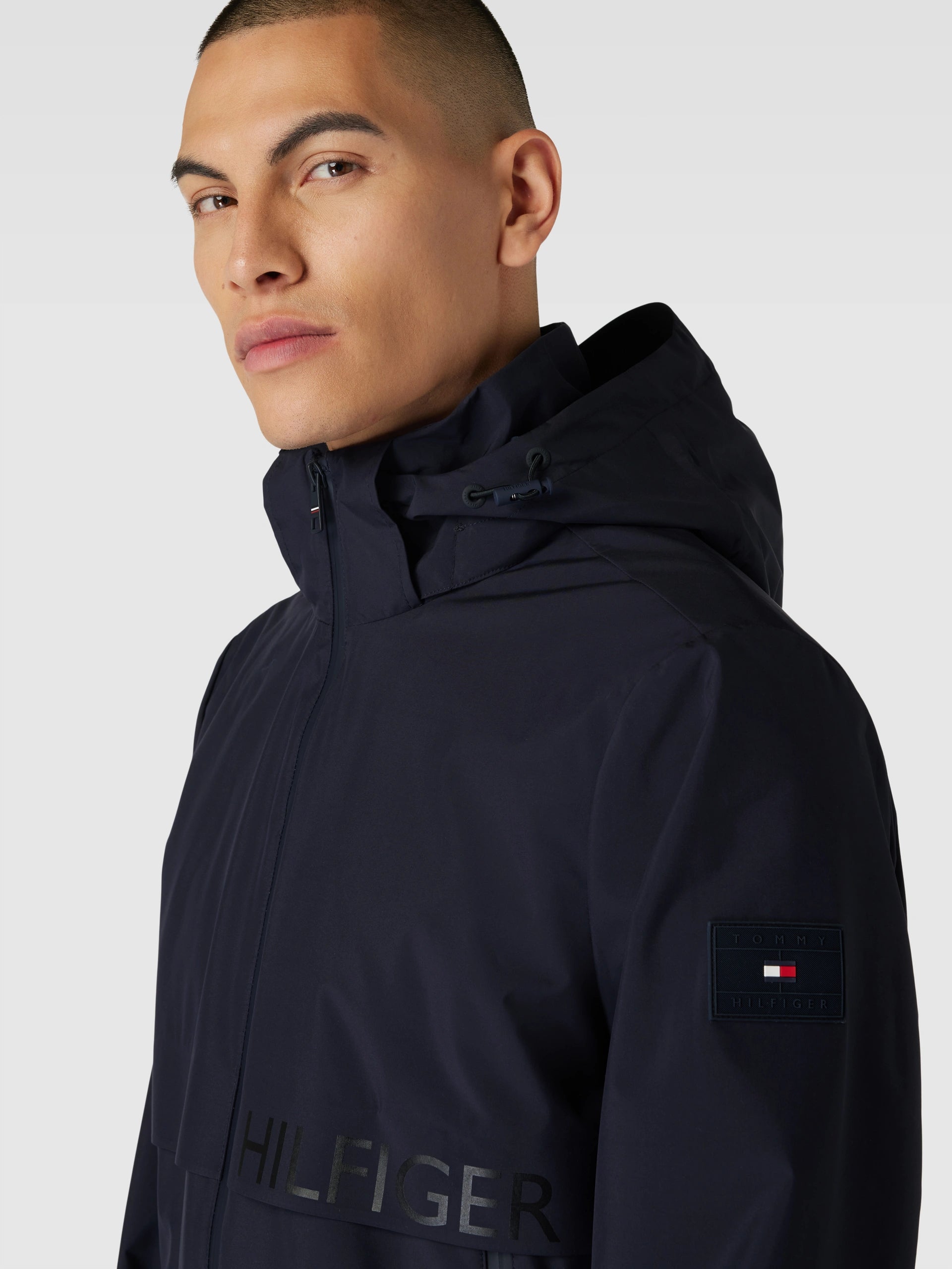 Tommy Hilfiger Stand-up collar Navy Jacket