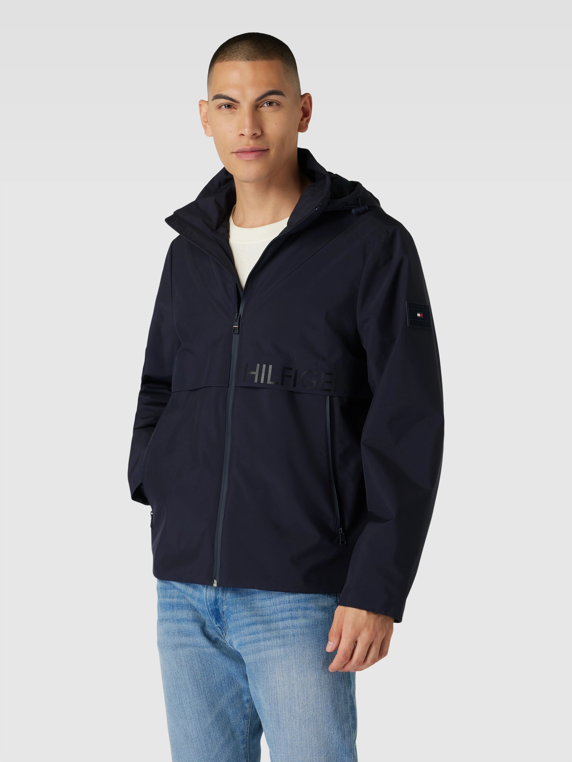 Tommy Hilfiger Stand-up collar Navy Jacket