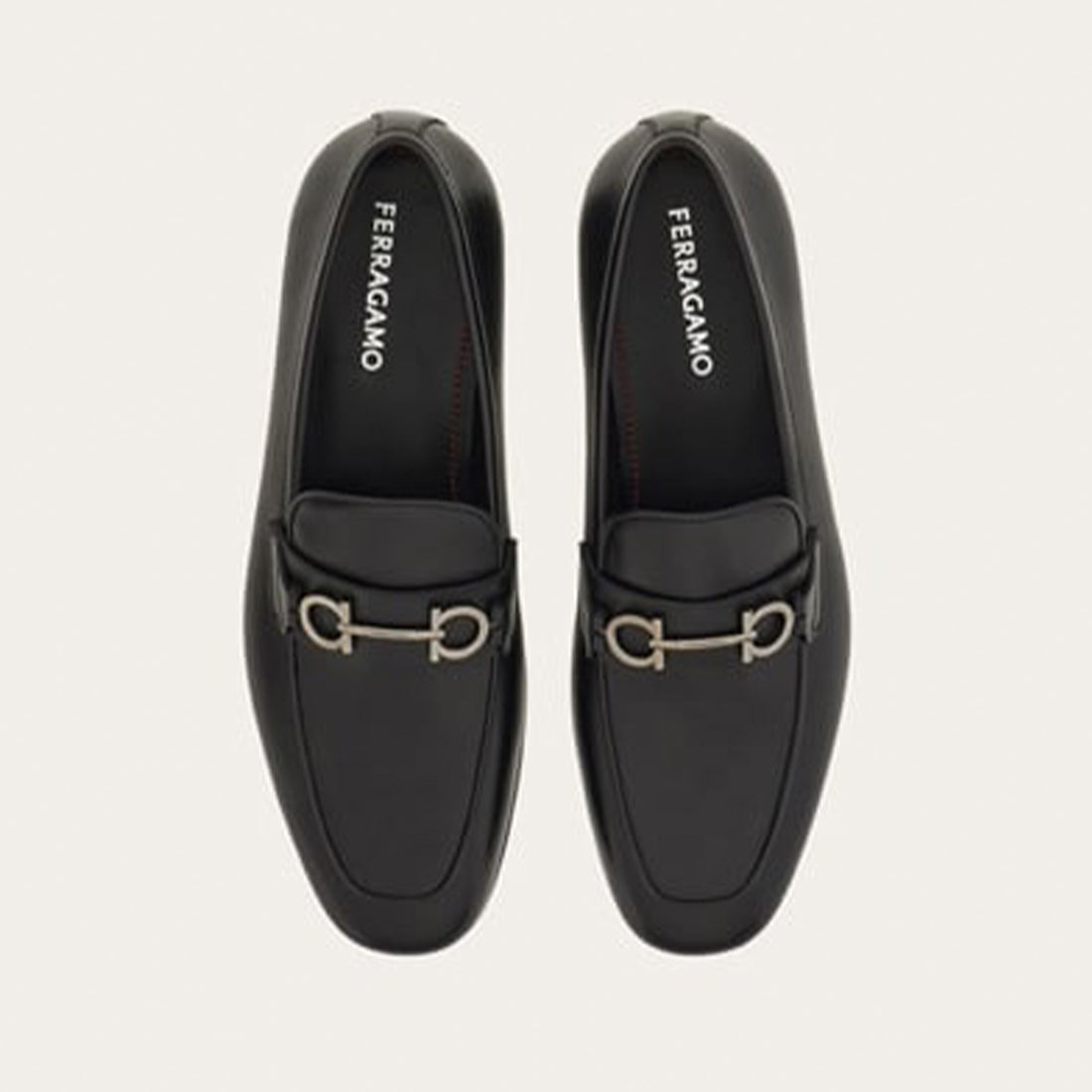 Ferragamo loafer Moccasin with Gancini ornament Black