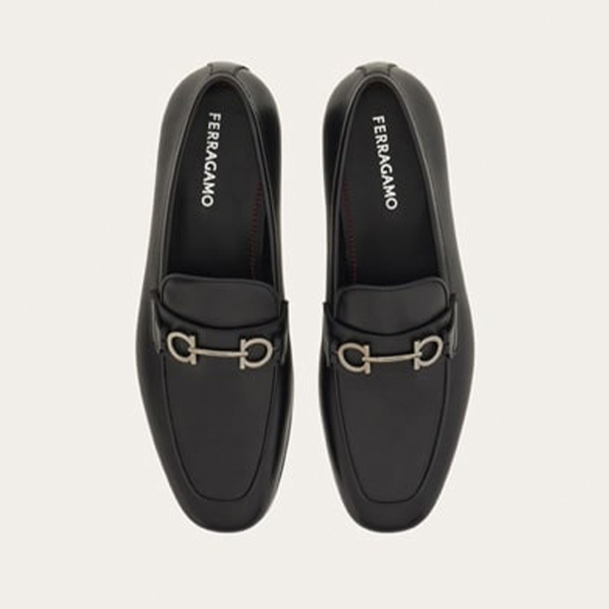 Ferragamo loafer Moccasin with Gancini ornament Black