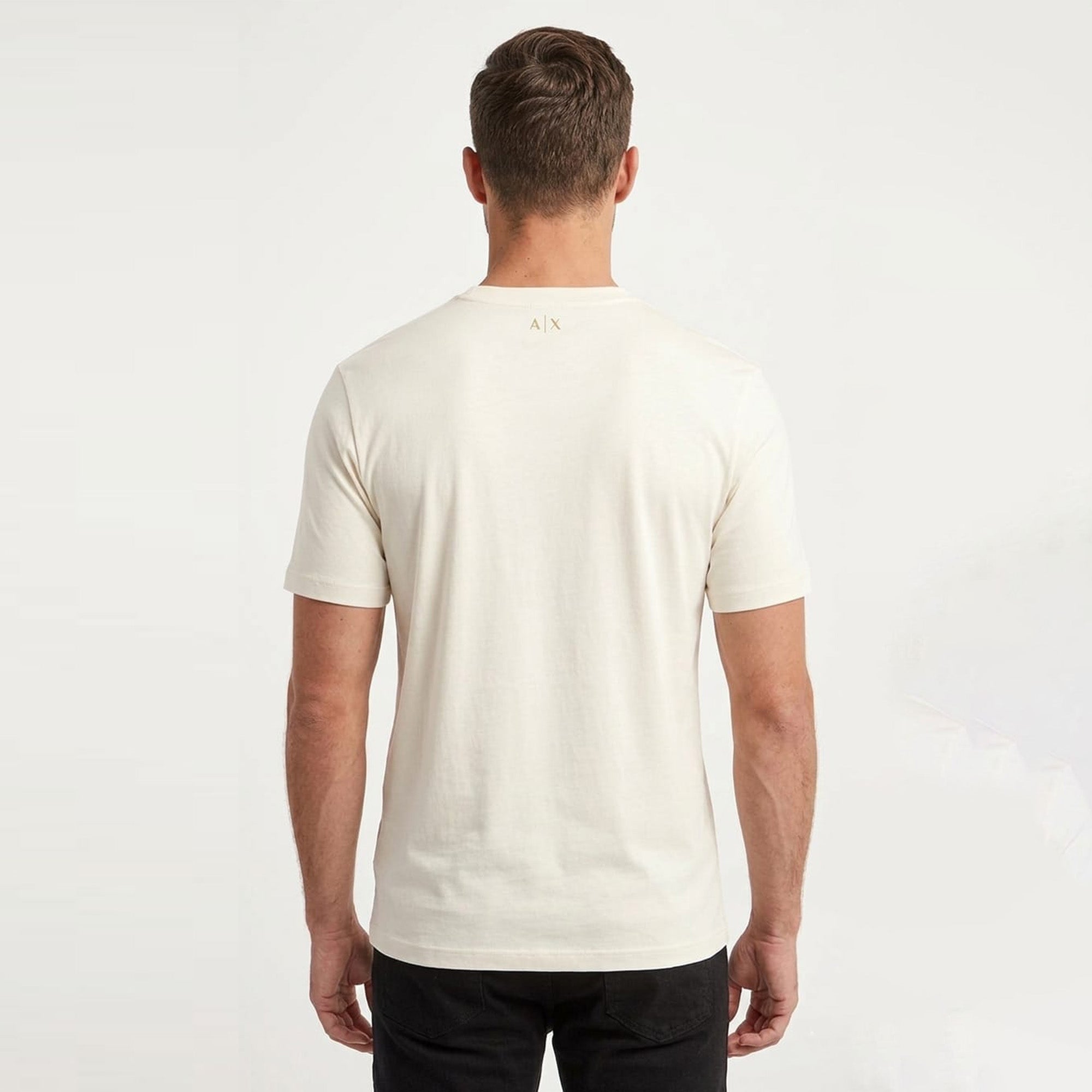 Armani Exchange Men's Graphics T-Shirt in a versatile cream