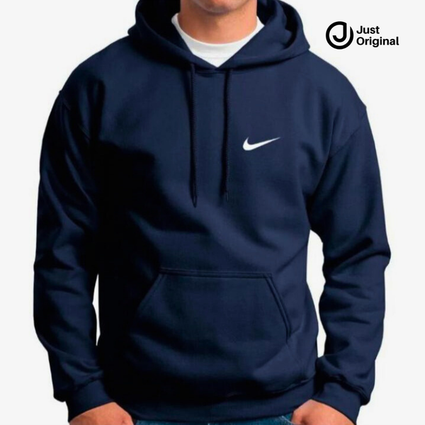 Nk Plain Blue Fleece Hoodie