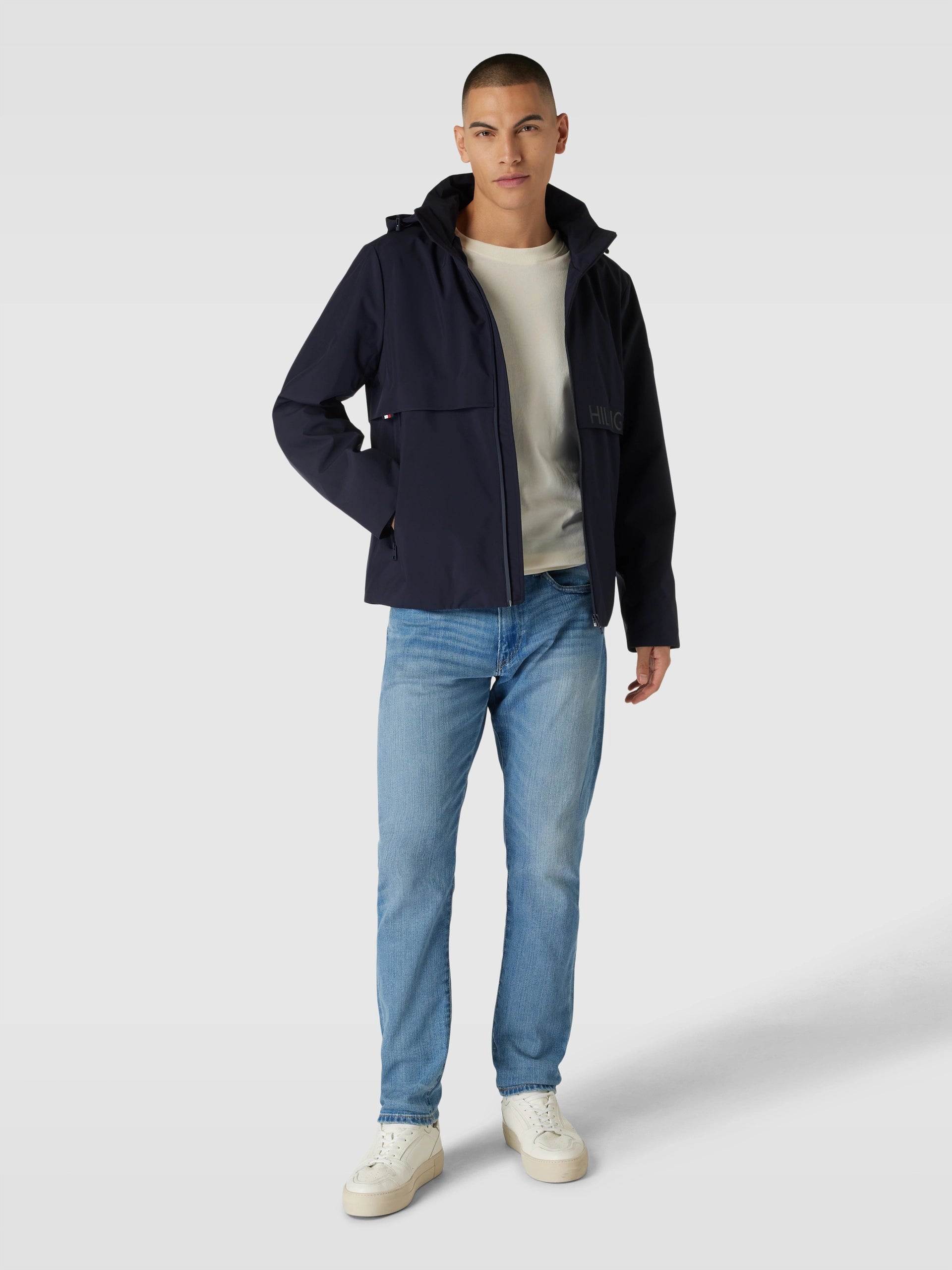 Tommy Hilfiger Stand-up collar Navy Jacket