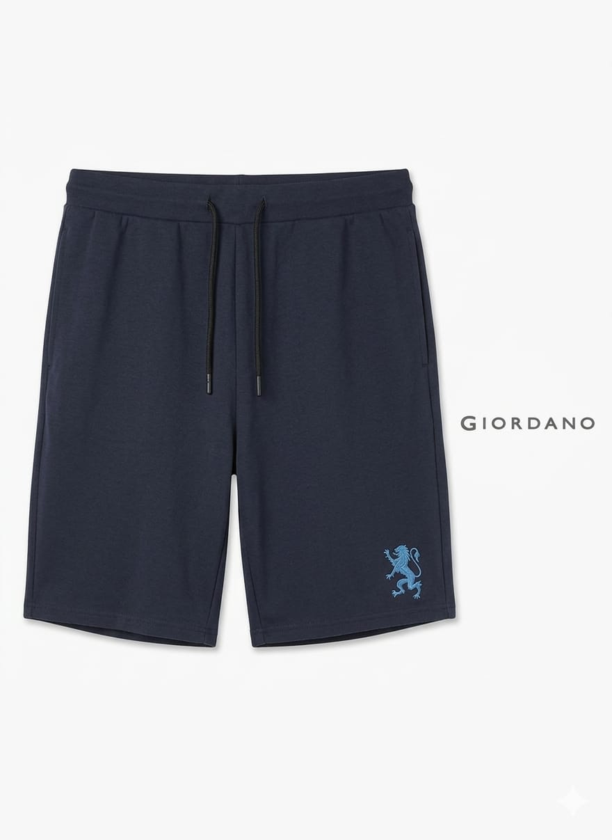 GR - Men Shorts 'Dark Navy'  G-Motion Sky Blue Logo