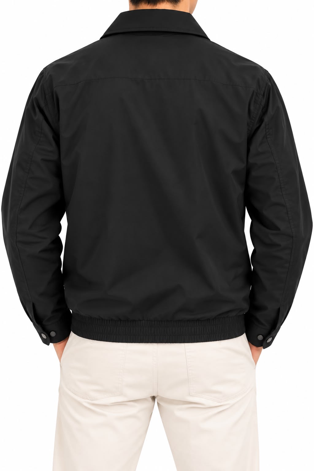 Lacoste Men`s zip-Up Harrington Jacket Black