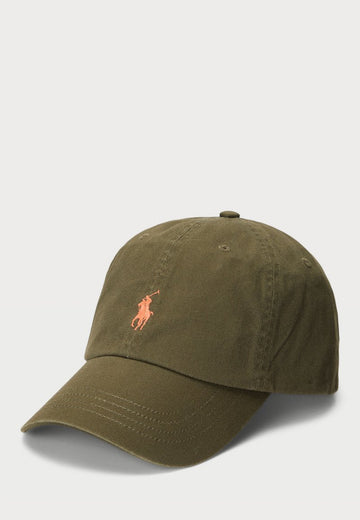 Ralph Lauren Cotton Chino Baseball Olive green cotton Cap