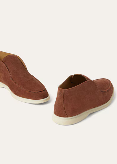 Loro Piana Open Walk Ankle Boot Choco Brown 1:1